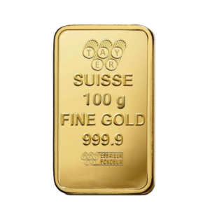 سبيكة ذهب صافي 100 جرام عيار 24 قيراط