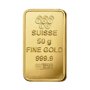 سبيكة ذهب صافي 50 جرام عيار 24 قيراط