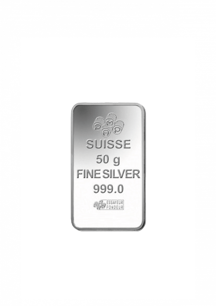 سبيكة فضة صافية 50 جرام عيار 999